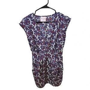 Romeo & Juliet Couture Women's Floral V-Neck Dress Size S Multicolor 1759 RG